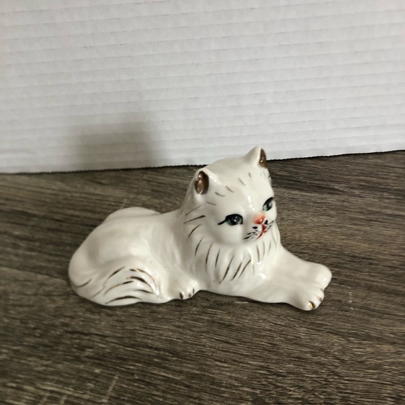 Vtg Porcelain Hand Painted Persian Cat - Picture 5 of 12